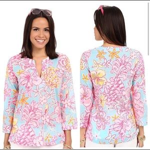 Lilly Pulitzer Breakwater Blue Amelia Island Tunic